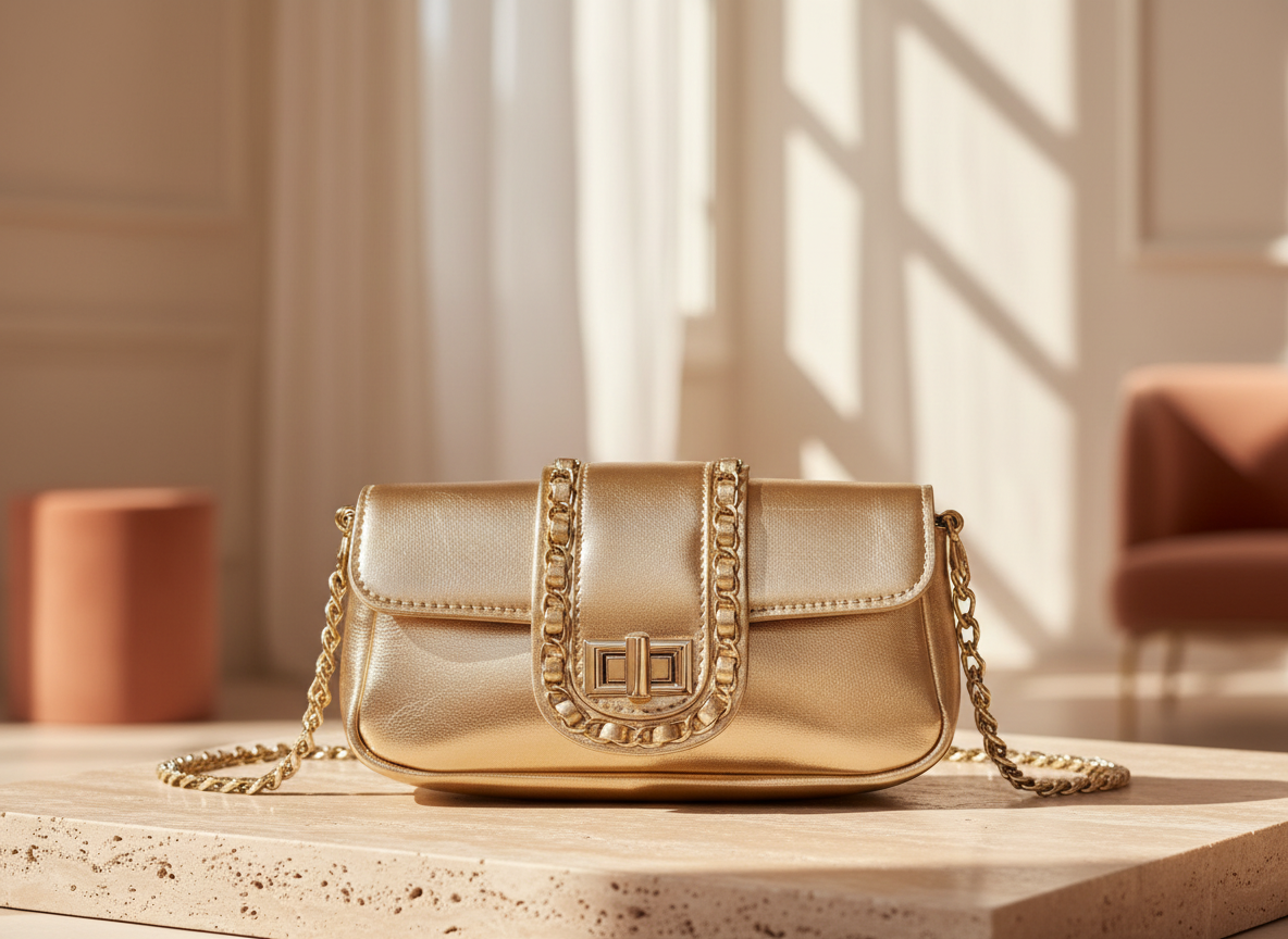 Celoume Silver Chain Mini Bag