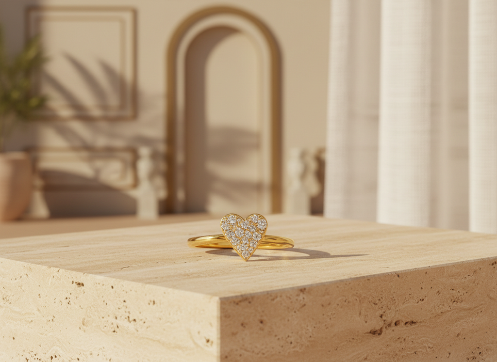 ハートパヴェリング / Heart Pavé Ring