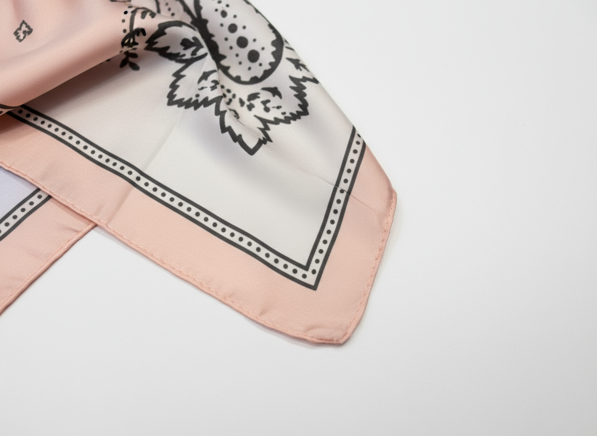 バイカラーパステル シルクスカーフ | Bicolor Pastel Silk Scarf