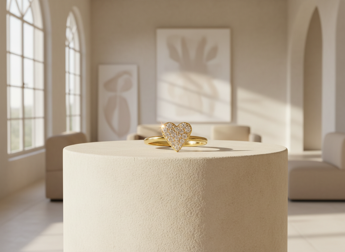 ハートパヴェリング / Heart Pavé Ring