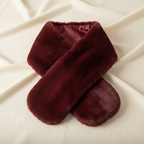 Soft Luxury スリットデザイン大判ファーマフラー（28×158cm）