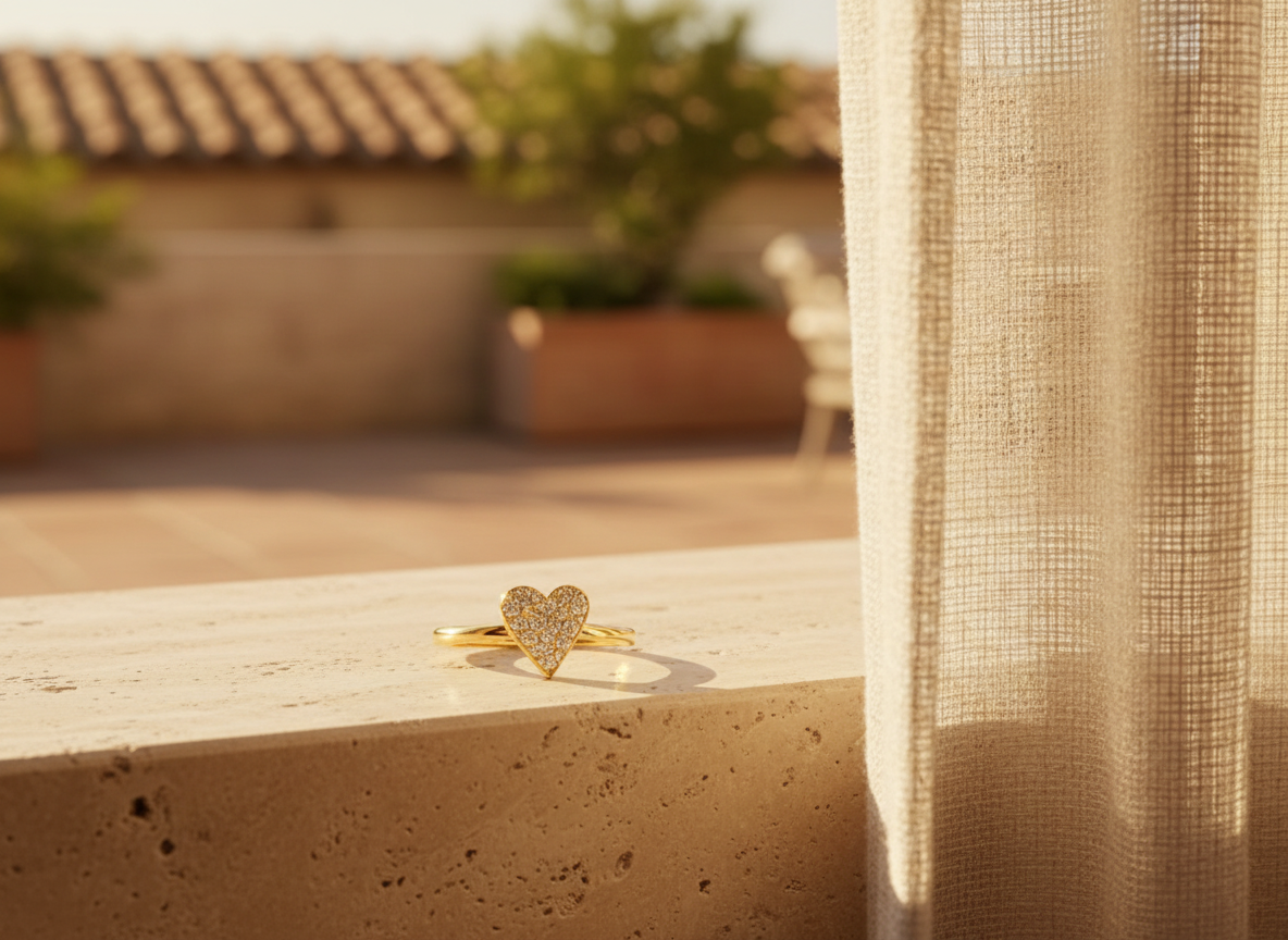 ハートパヴェリング / Heart Pavé Ring