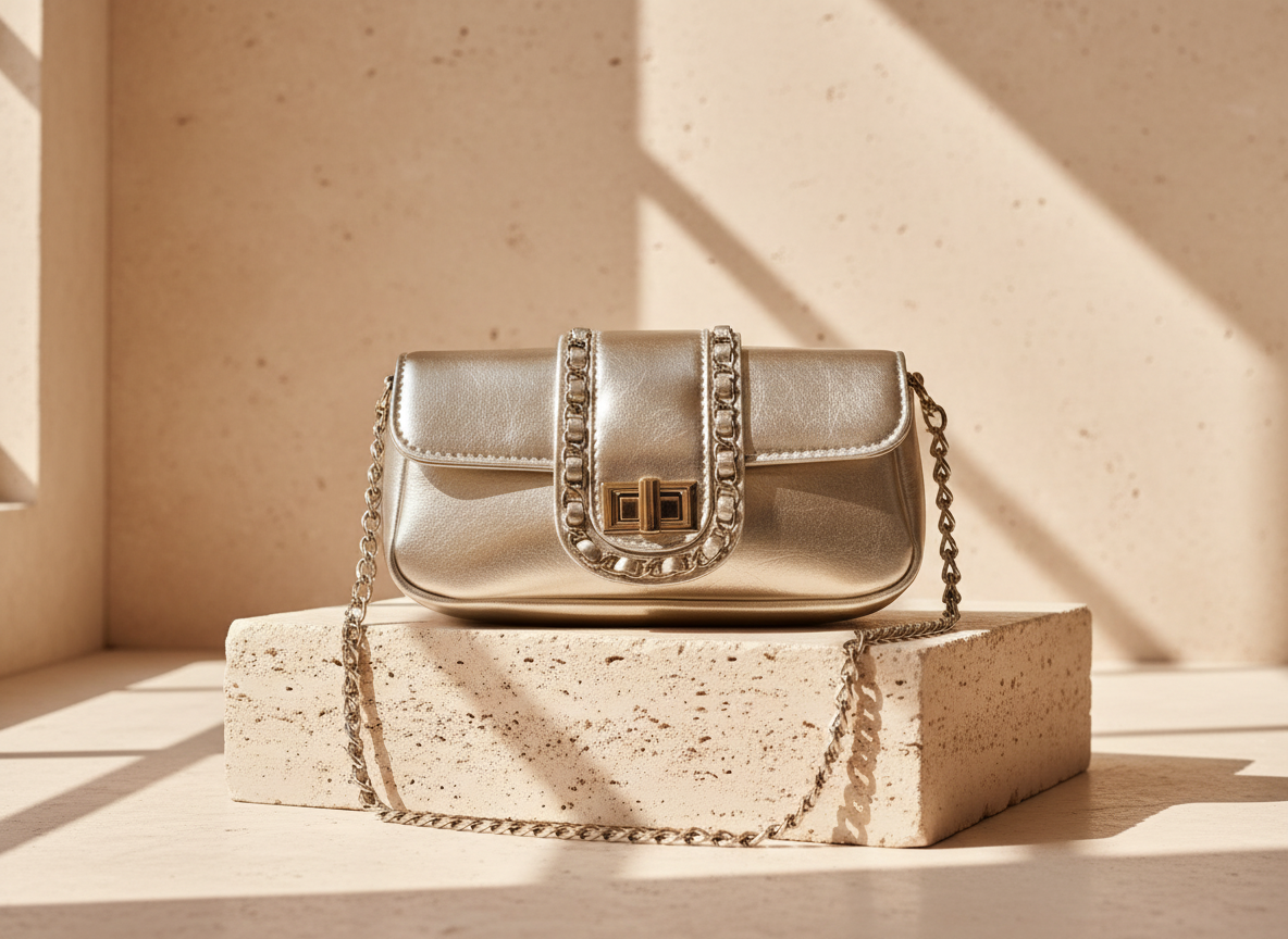 Celoume Silver Chain Mini Bag