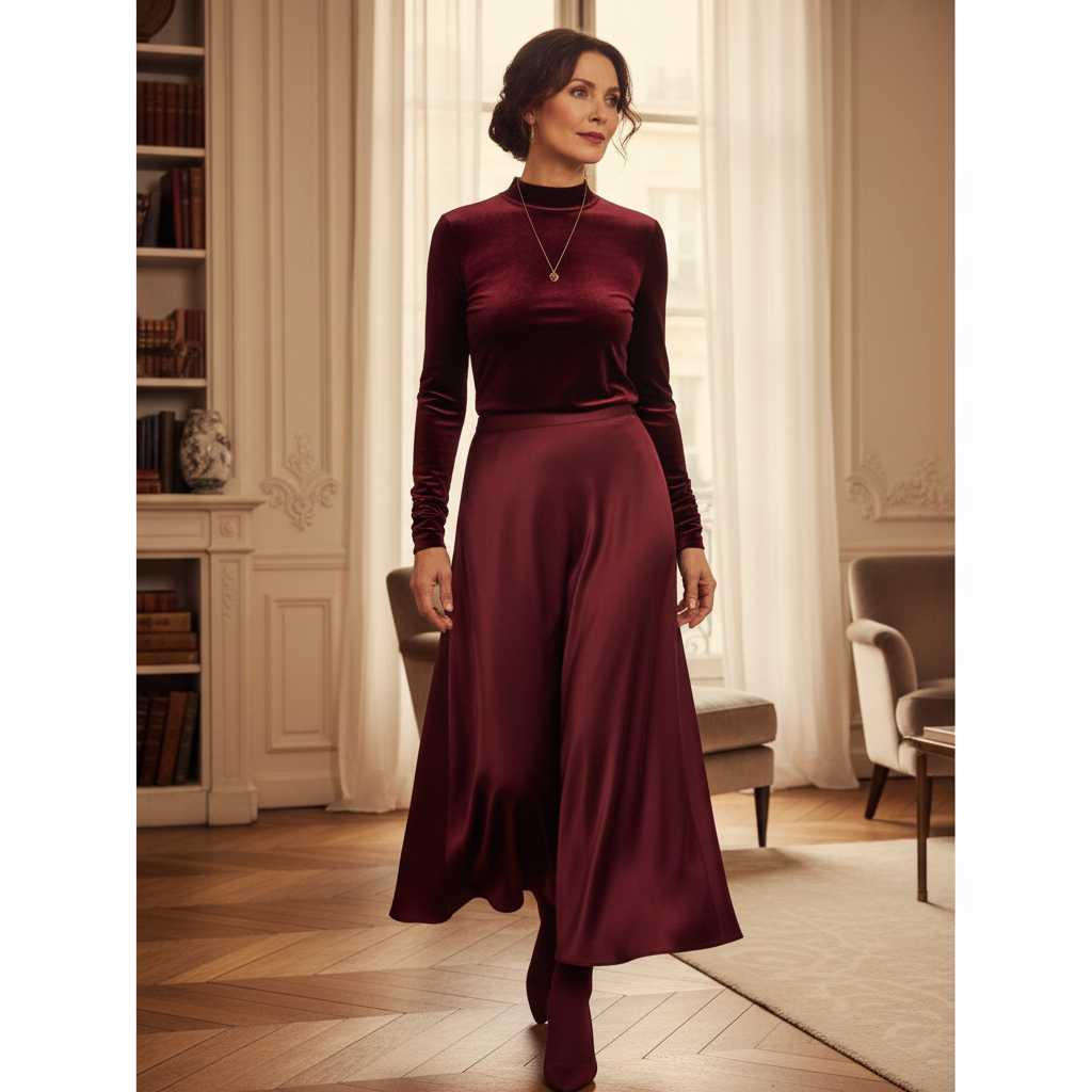 Soft Everyday バーガンディタイツ　(120デニール）