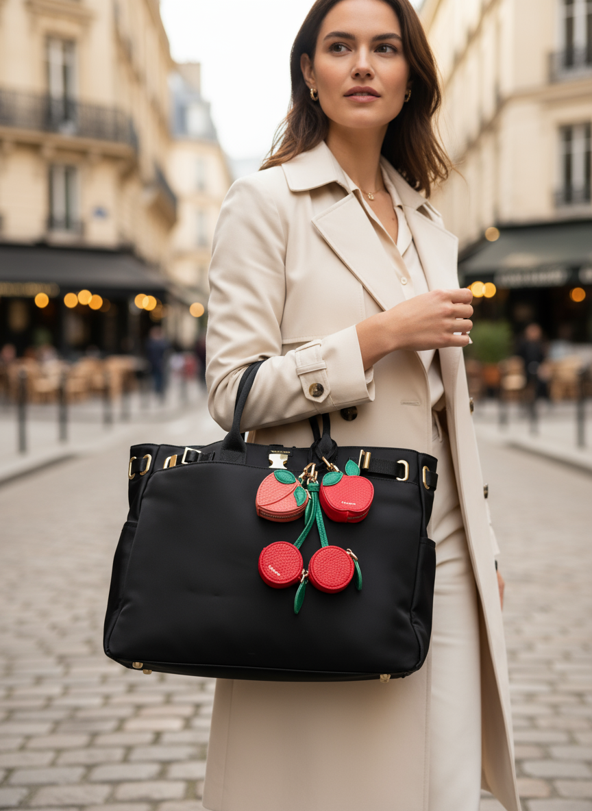 Celoume Fruit Coin Purse – Apple (Regular Size)  （セ・ルー・ム フルーツコインパース アップル〈レギュラー〉）